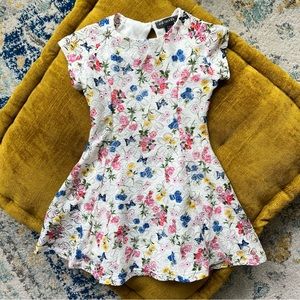 Primark Toddler / Little Girls Floral Dress Short Sleeved Dress, 3-4T